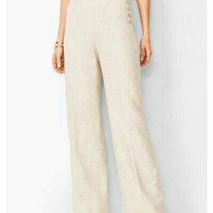 Talbots 100% Pure Linen Pants 12P Cream